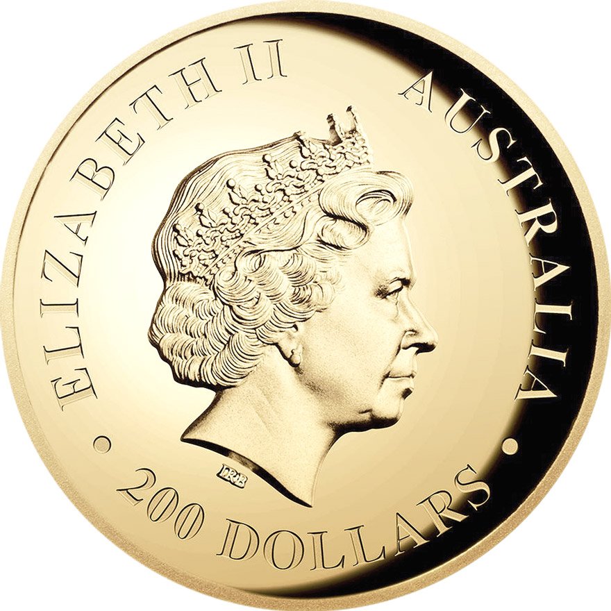 Back of the Gold Kangaroo 2 oz - various