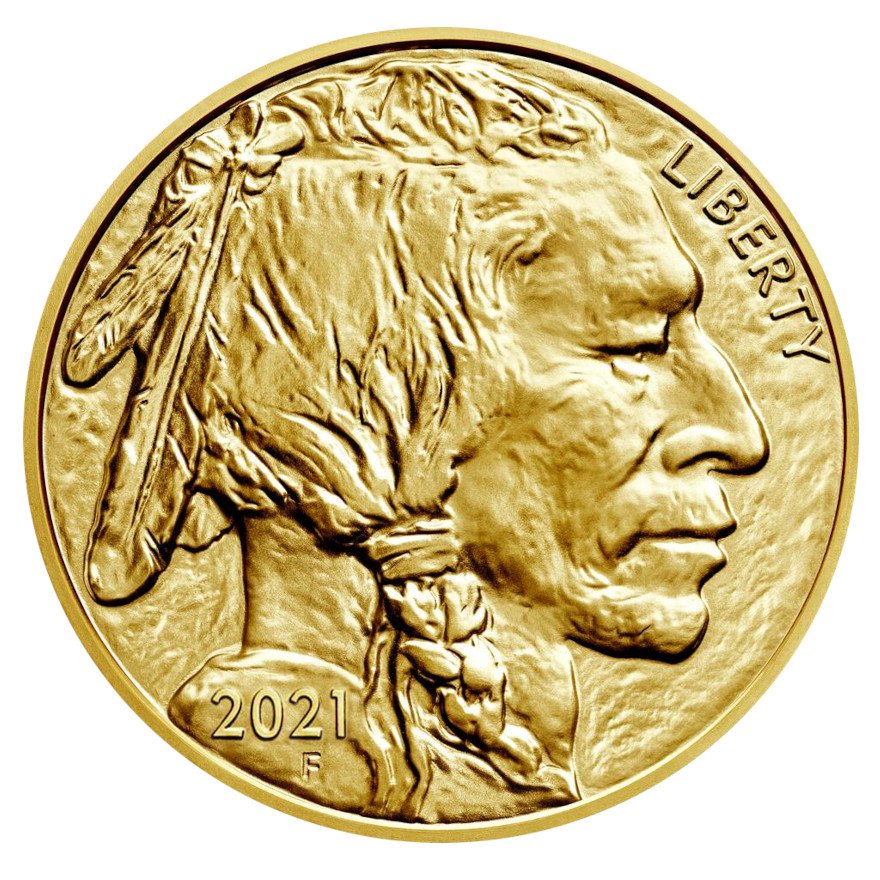 Back of the Gold American Buffalo 1/1 - 2021