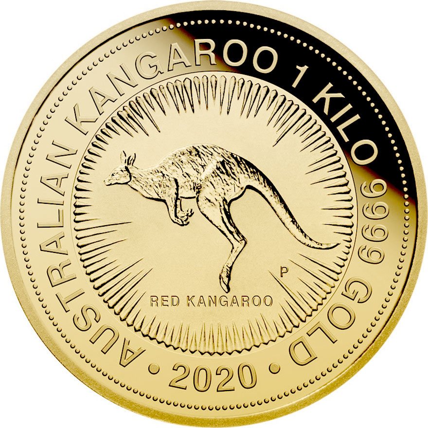 Front of the Gold Kangaroo 1 Kg 2020