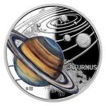 Front of the Silver Solar System 1 oz - Saturn (9th)