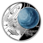 Front of the Silver Solar System 1 oz - Uranus (11th)