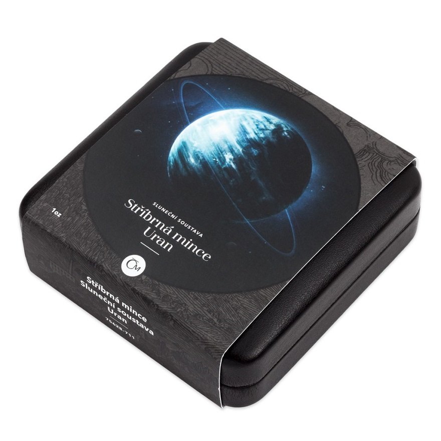 Original coin case of the Silver Solar System 1 oz - Uranus (11th)