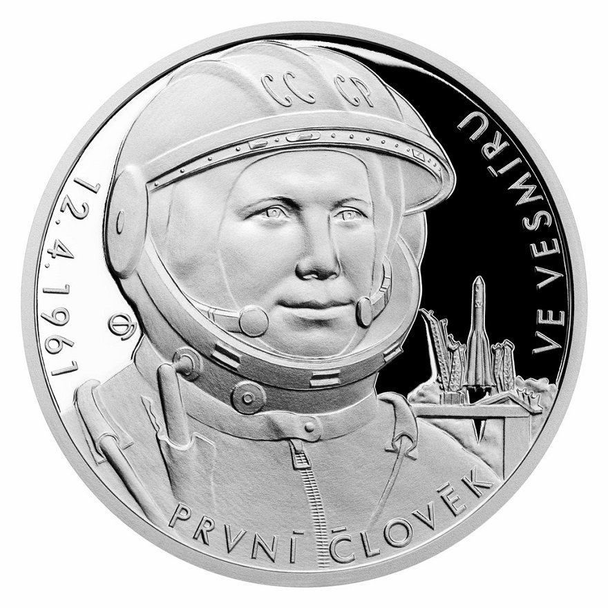 Front of the Silver Solar System 1 oz - First Man in Space (10th)