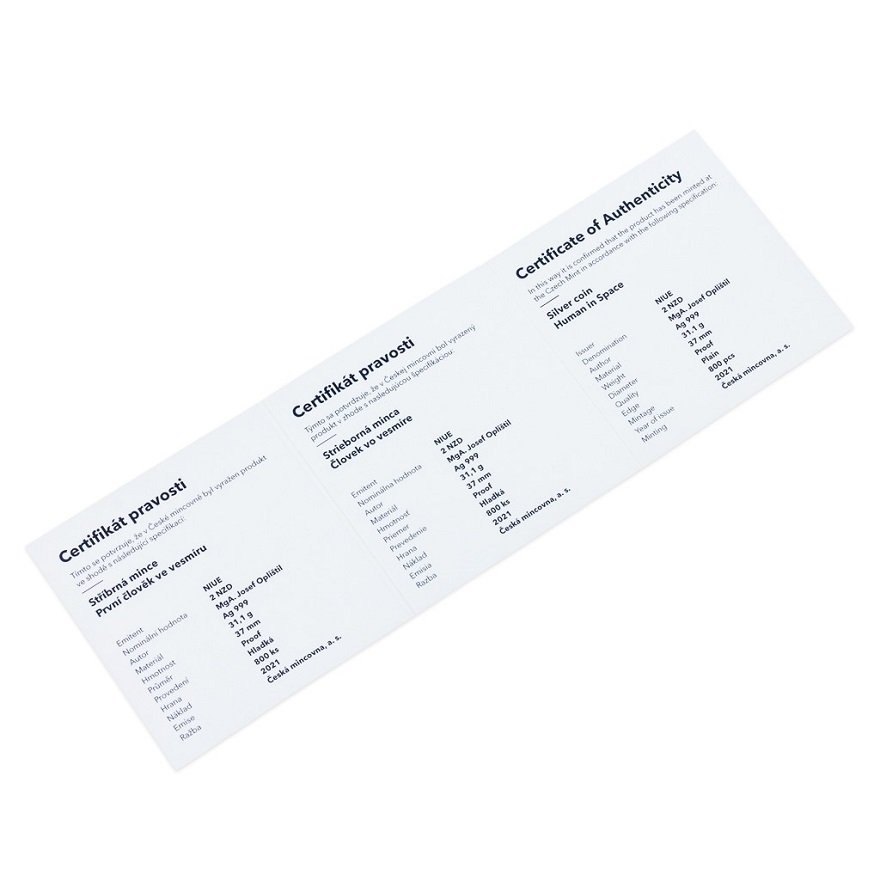 Certificate of authenticity