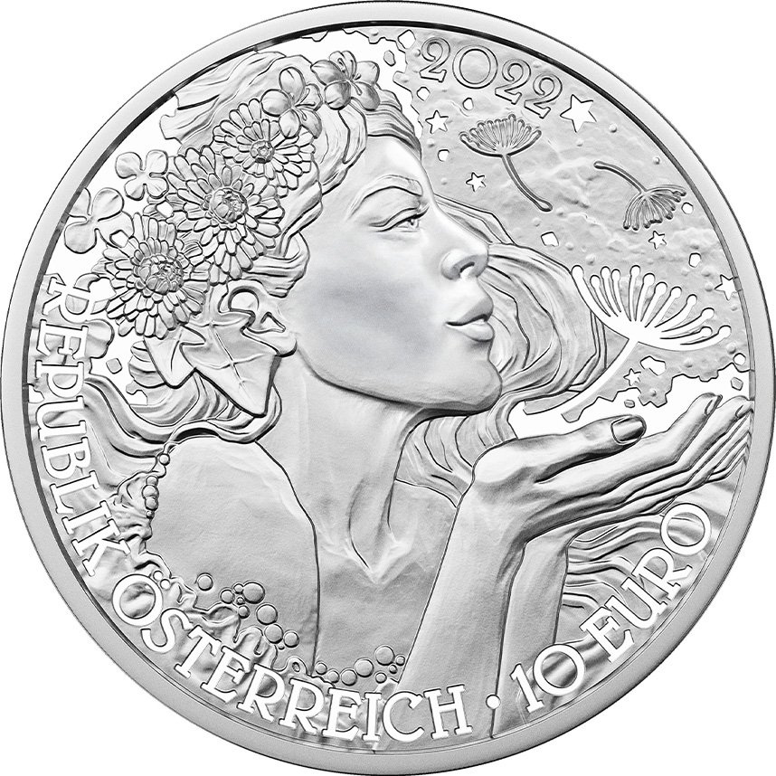 View 2: Silber Löwenzahn 10 EUR HGH AUT - 2022