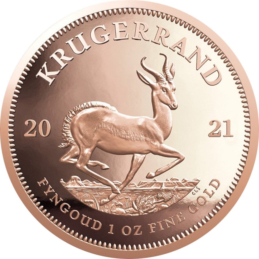 Front of Gold Krugerrand 1 oz PF - 2021