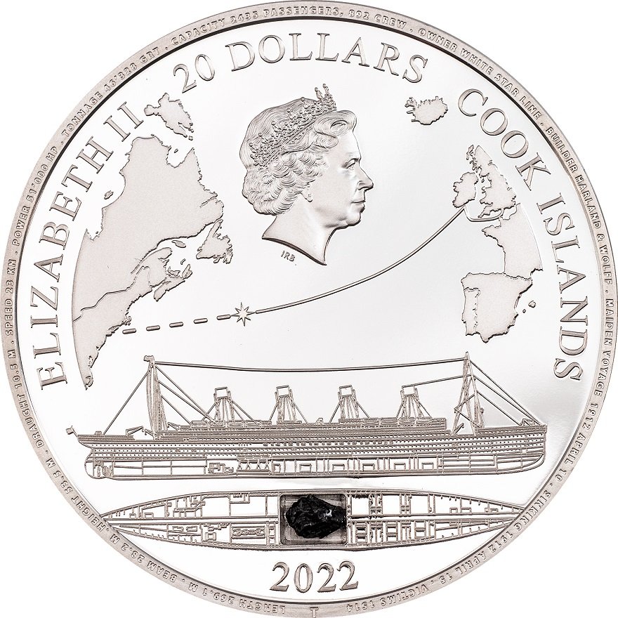 View 2: Silber Titanic 3 oz PP - High Relief inkl. Relikt 2022