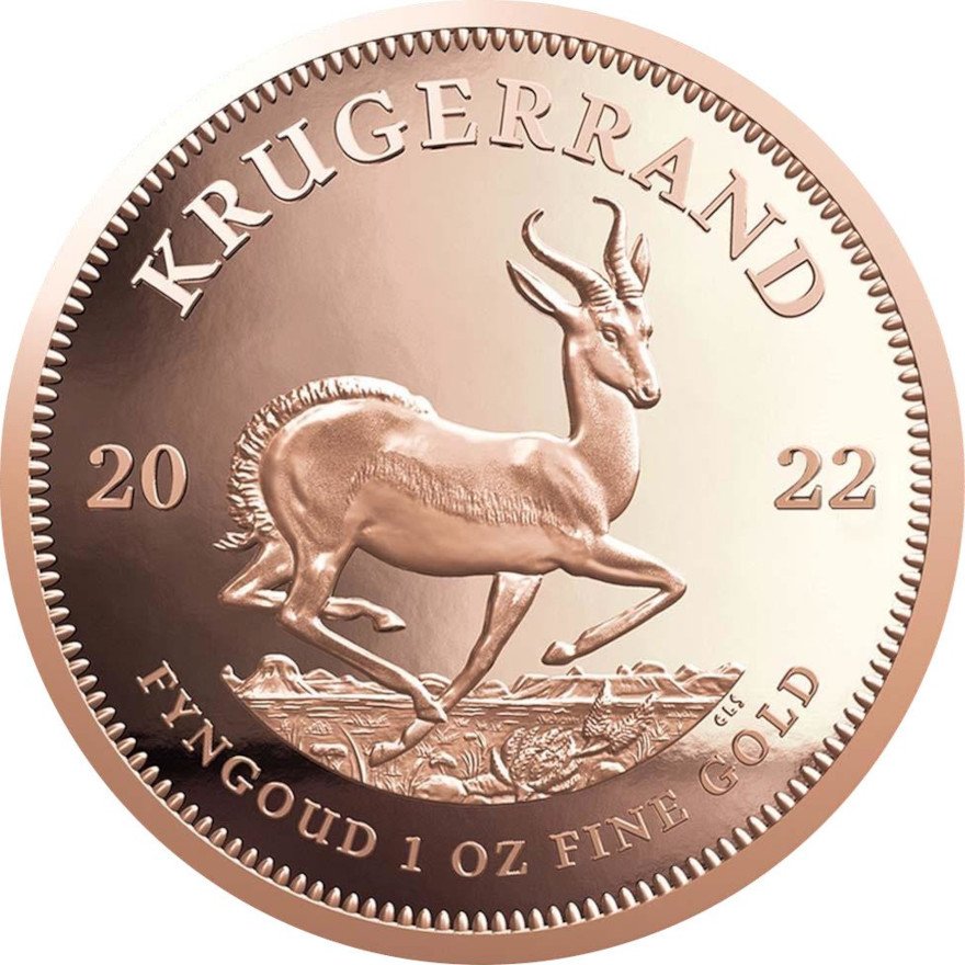 Front of the Gold Krugerrand 1 oz PF - 2022