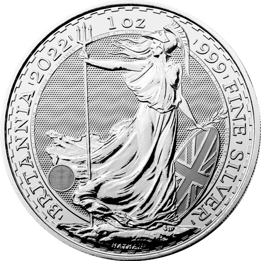 Front of the Silver Britannia 1 oz - 2022