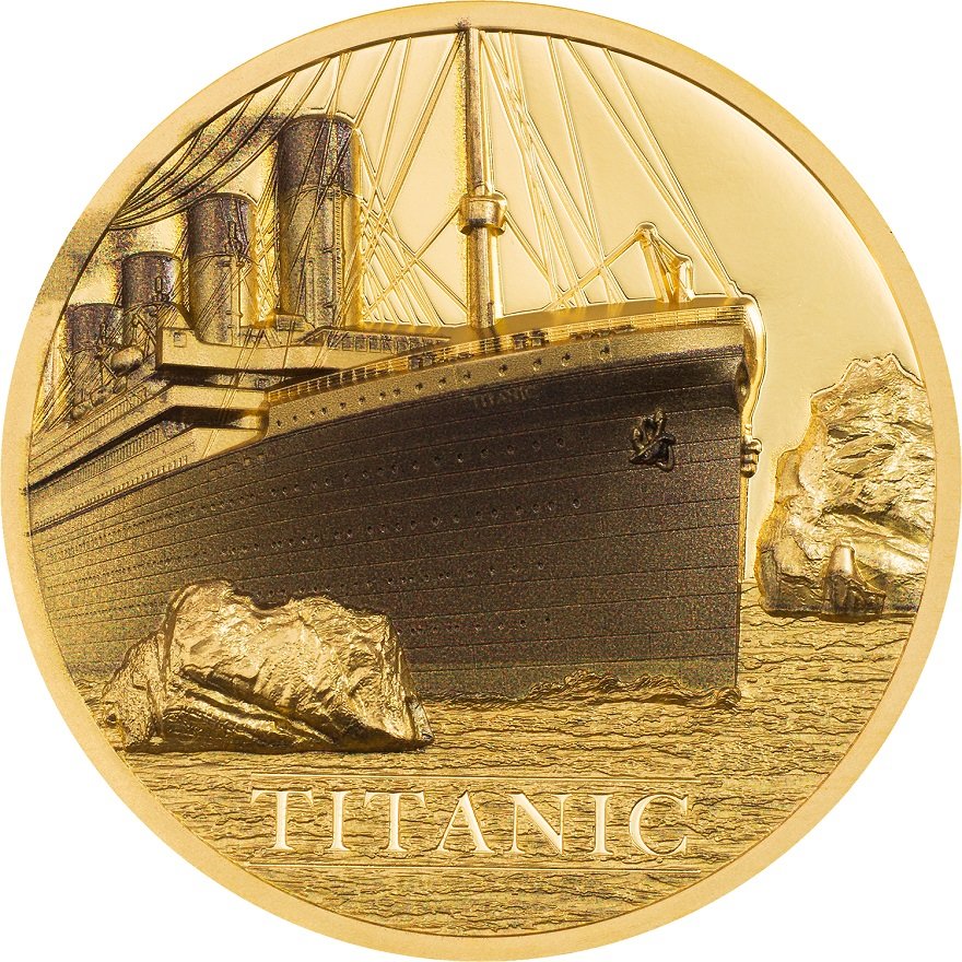 View 1: Gold Titanic 1 oz PP - High Relief inkl. Relikt 2022