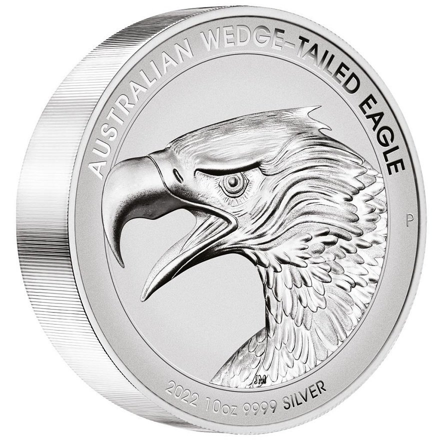 View 2: Silber Wedge Tailed Eagle 10 oz RP - High Relief 2022