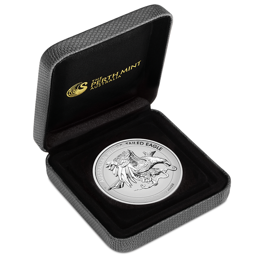 View 4: Silber Wedge Tailed Eagle 5 oz RP - High Relief 2021