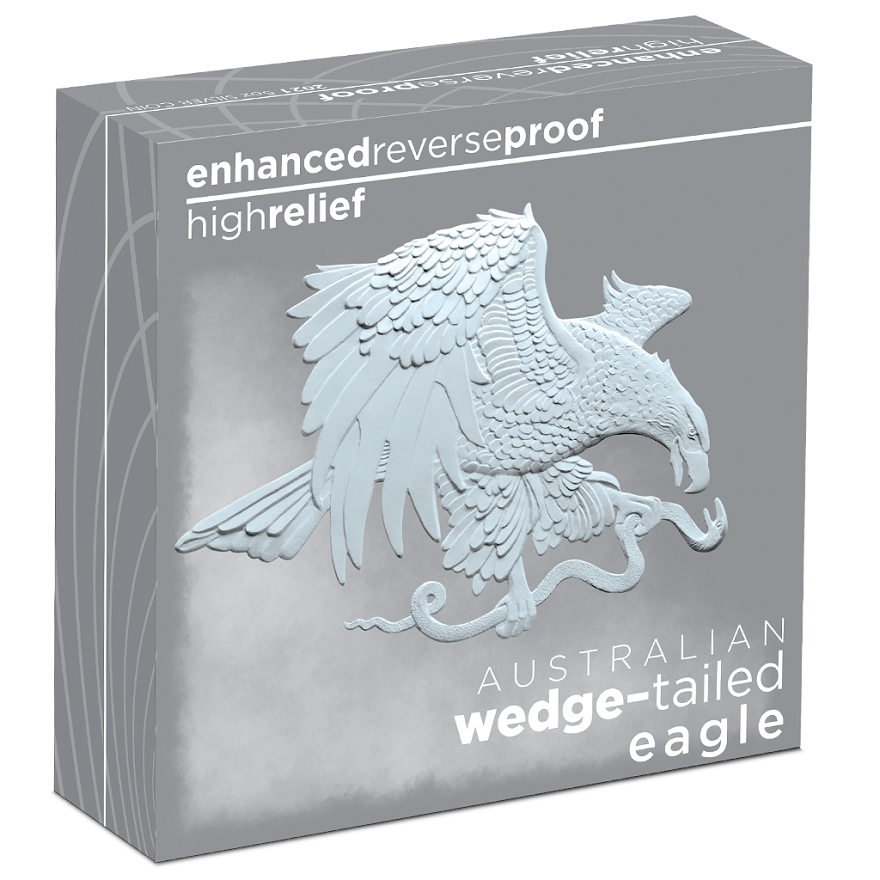 View 5: Silber Wedge Tailed Eagle 5 oz RP - High Relief 2021