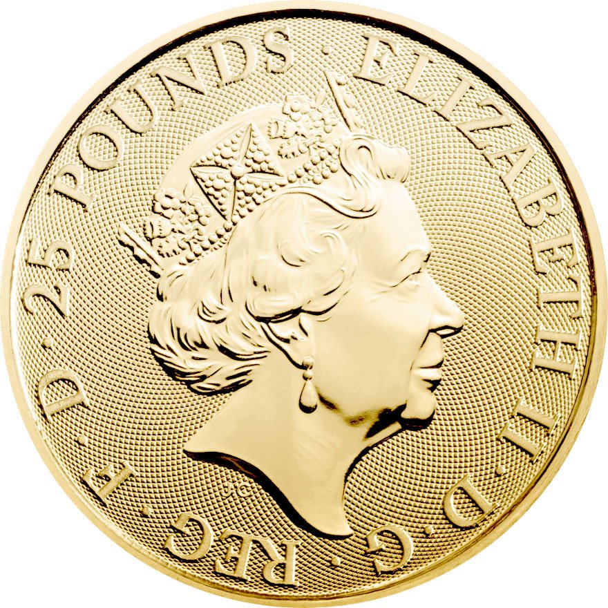 Back of the Gold Britannia 1/4 oz - 2023