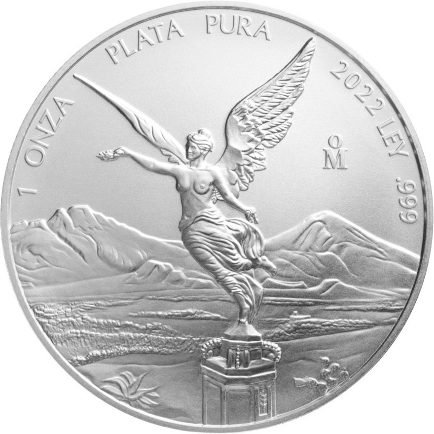 Front of the Silver Mexico Libertad 1 oz - 2022