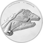 Silber STAR WARS Millennium Falke 2 oz PP - Ultra High Relief Front of the Silber Star Wars Millenium Falke 2 oz Ultra High Relief - 2019