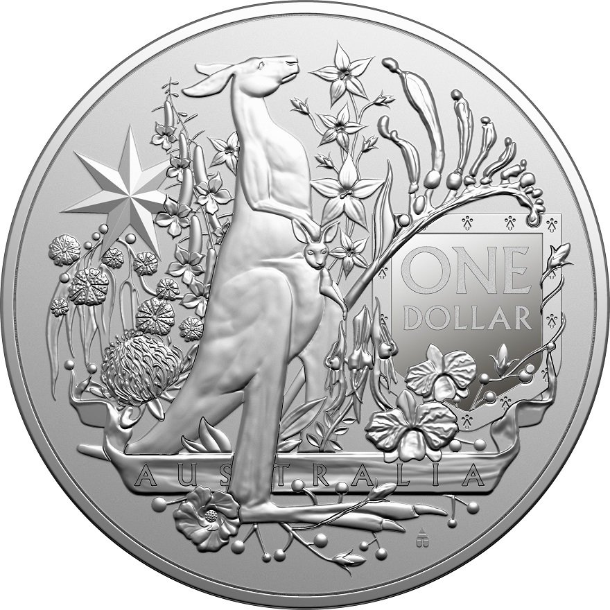 Front of the Silver - Australia's Coat of Arms - 1 oz - 2021