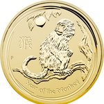 Front of the Gold Lunar 1/1 - Monkey