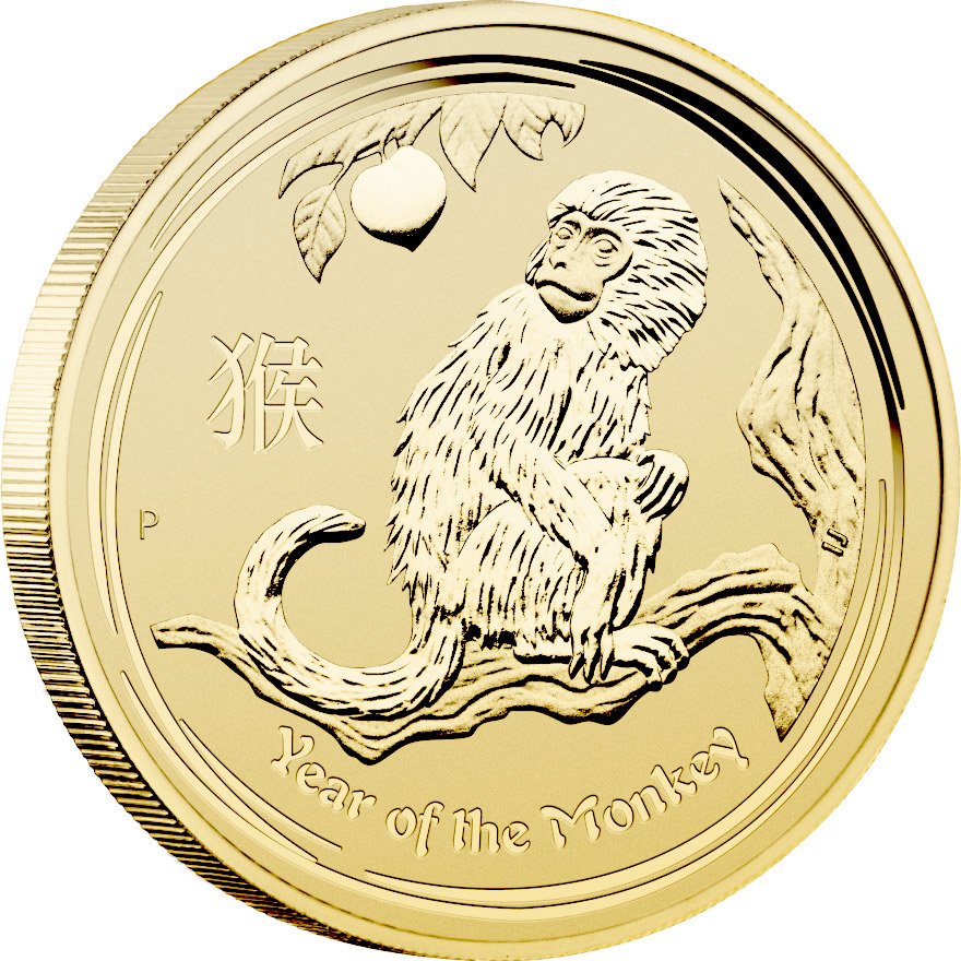 Front of the Gold Lunar 1/1 - Monkey