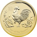 Front of the Gold Lunar II 1/1 - Rooster