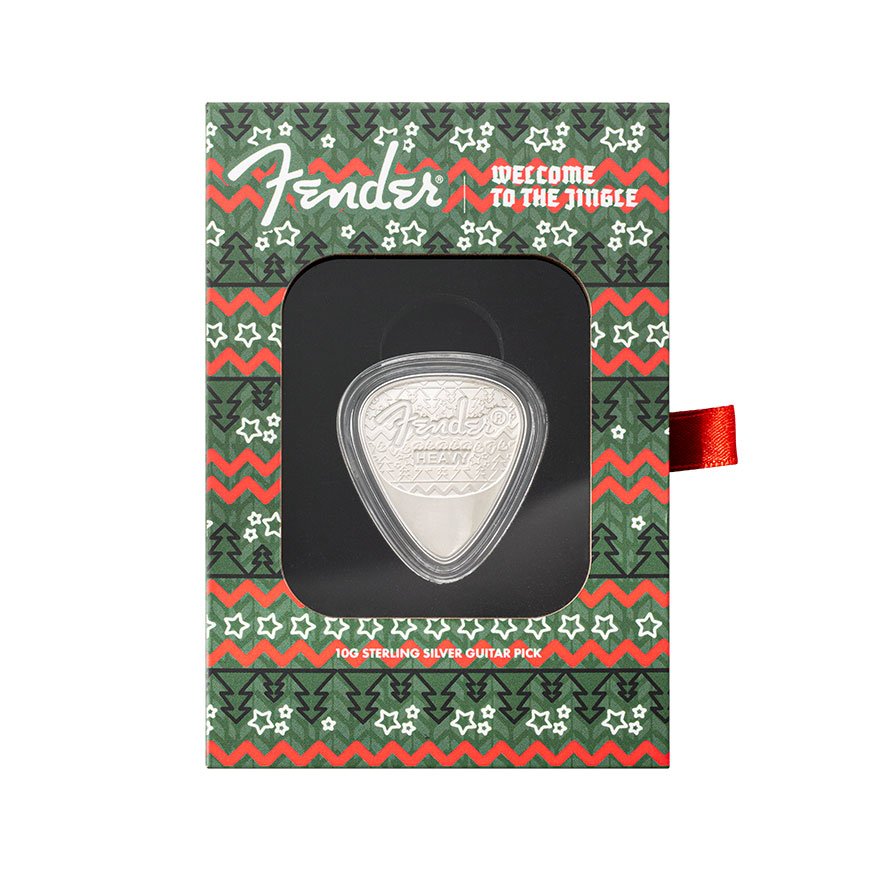 Silver Fender Plectrum 10 g Christmas  in the case