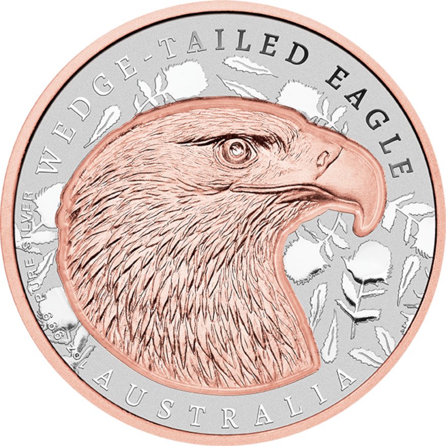 Front of Silver Wedge Tailed Eagle 1 oz Super Incused 2026