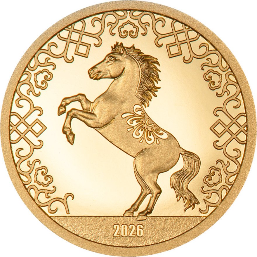 Front of the Gold Lunar year of the horse 0,5 g Proof – 2026