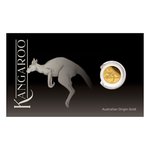 Front of Coin Card of Gold Kangaroo 0.5g Proof 2026