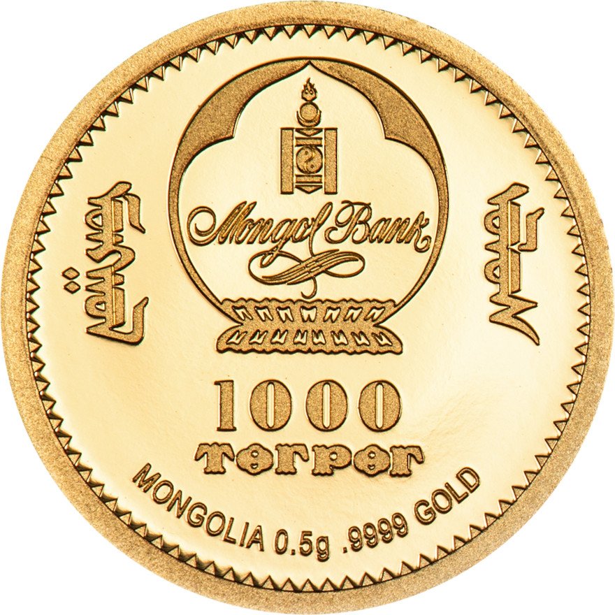 Back of the Gold Lunar year of the horse 0,5 g Proof – 2026