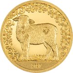 Front of the Gold Lunar year of the sheep 0,5 g Proof – 2027