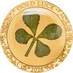 Front of the Gold cloverleaf 1 g  PF - 2026