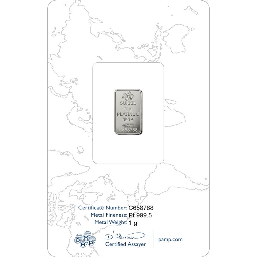 Platinbarren 1 g "Fortuna" - PAMP