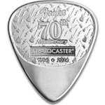 Silber Fender Plektrum 10 g - Stratocaster 70th Anniversary