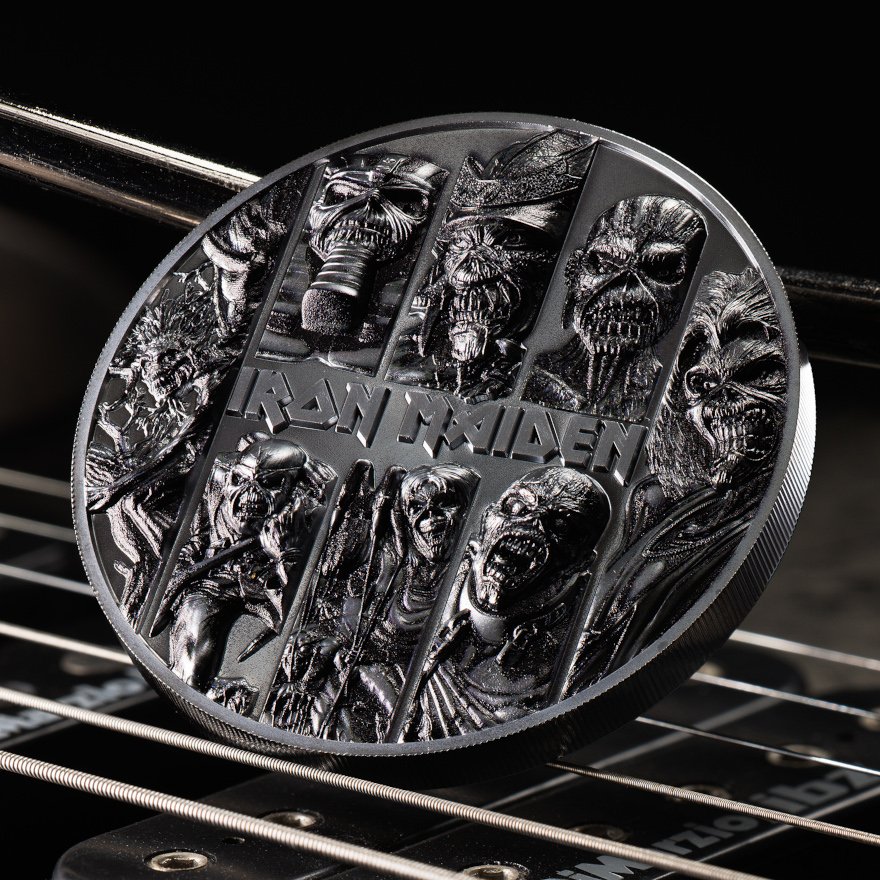 View 4: Silber Iron Maiden - Eddie 3 oz Black Proof - Ultra High Relief 2024