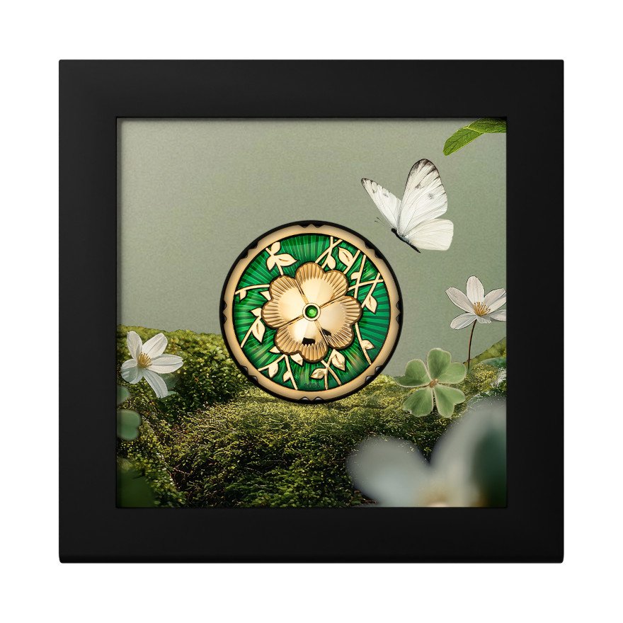 Silver Evergreen Clover 1 oz – Ultra High Relief in original coin case