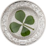 Front of the Silver cloverleaf 1 oz PF - 2026