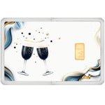 Goldbarren 0,5 g - philoro Geschenkkarte "Prickelnde Freude"