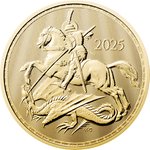 Front of the Gold St George and the Dragon 1 oz - 2025