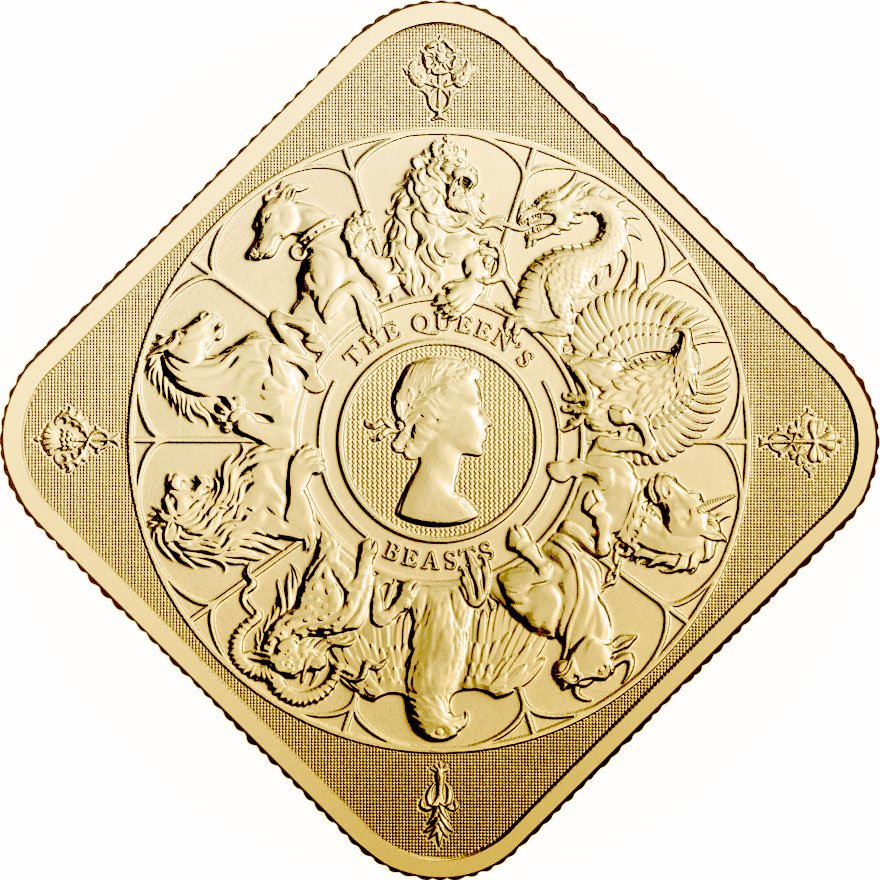 Front of the Queen's Beasts 1 oz - The Royal Mint