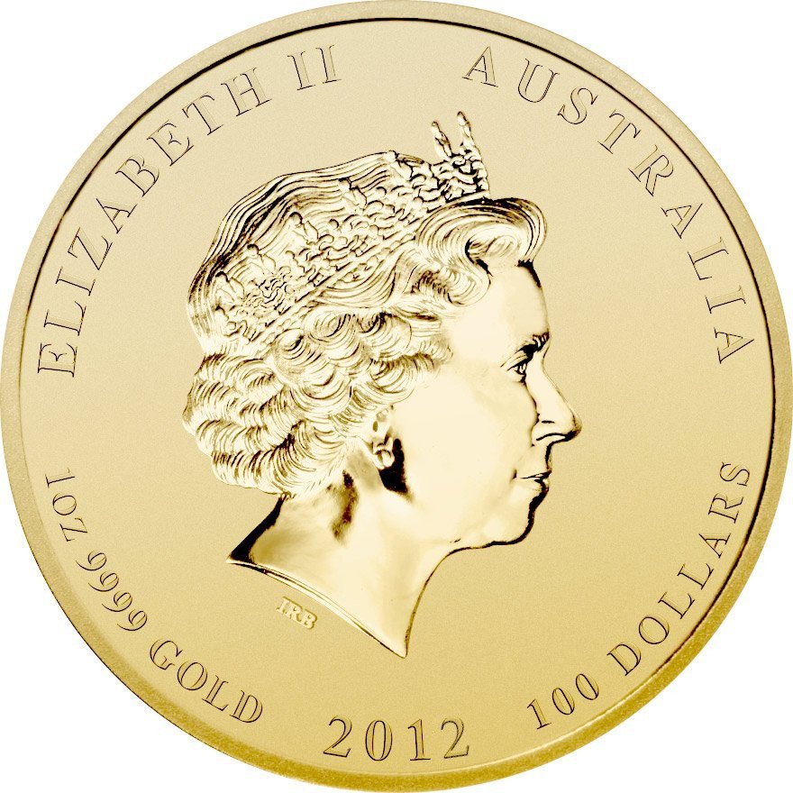 Back of the Gold Lunar l-ll 1 oz 