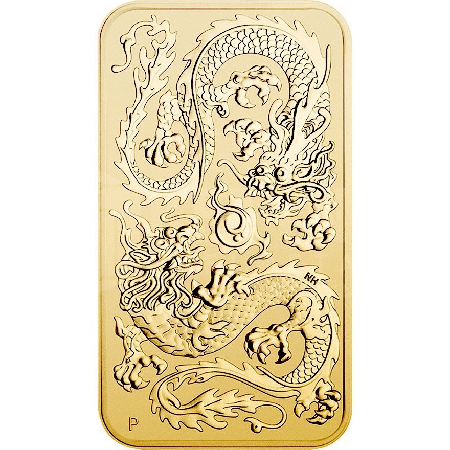 View 1: Gold Dragon Rectangle 1 oz - 2020