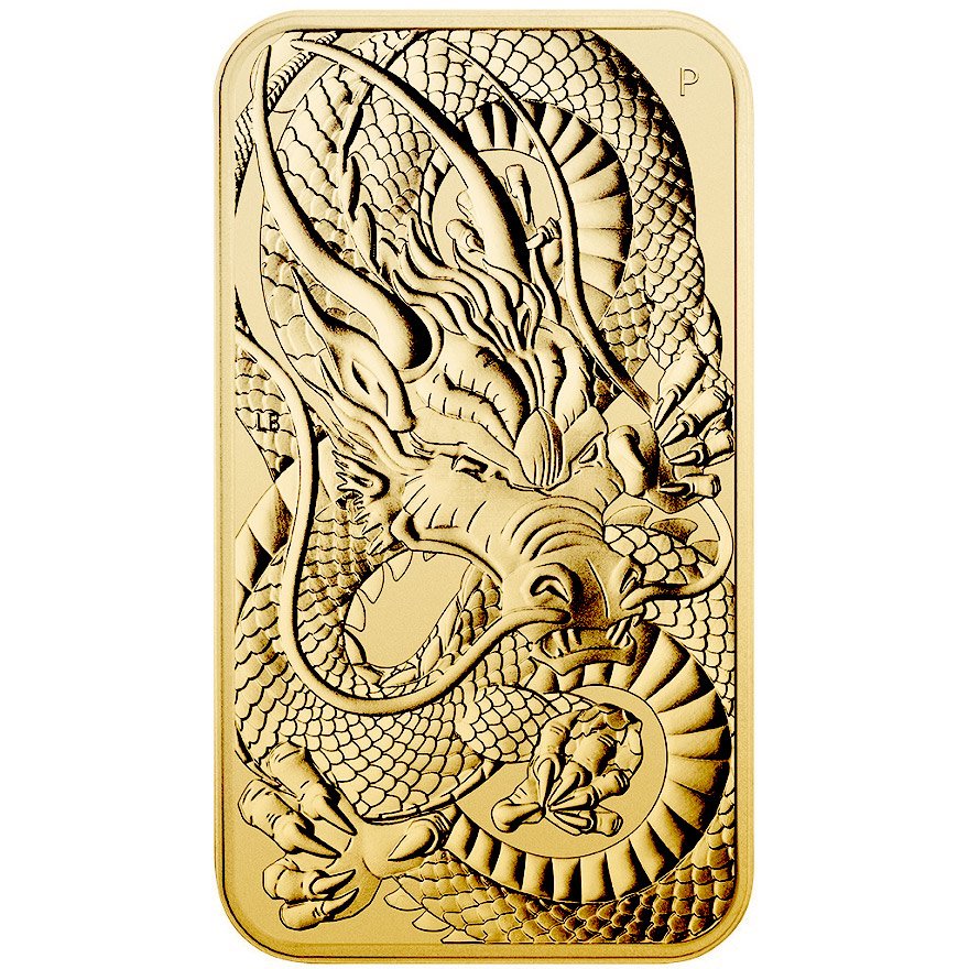 View 1: Gold Dragon Rectangle 1 oz - 2021