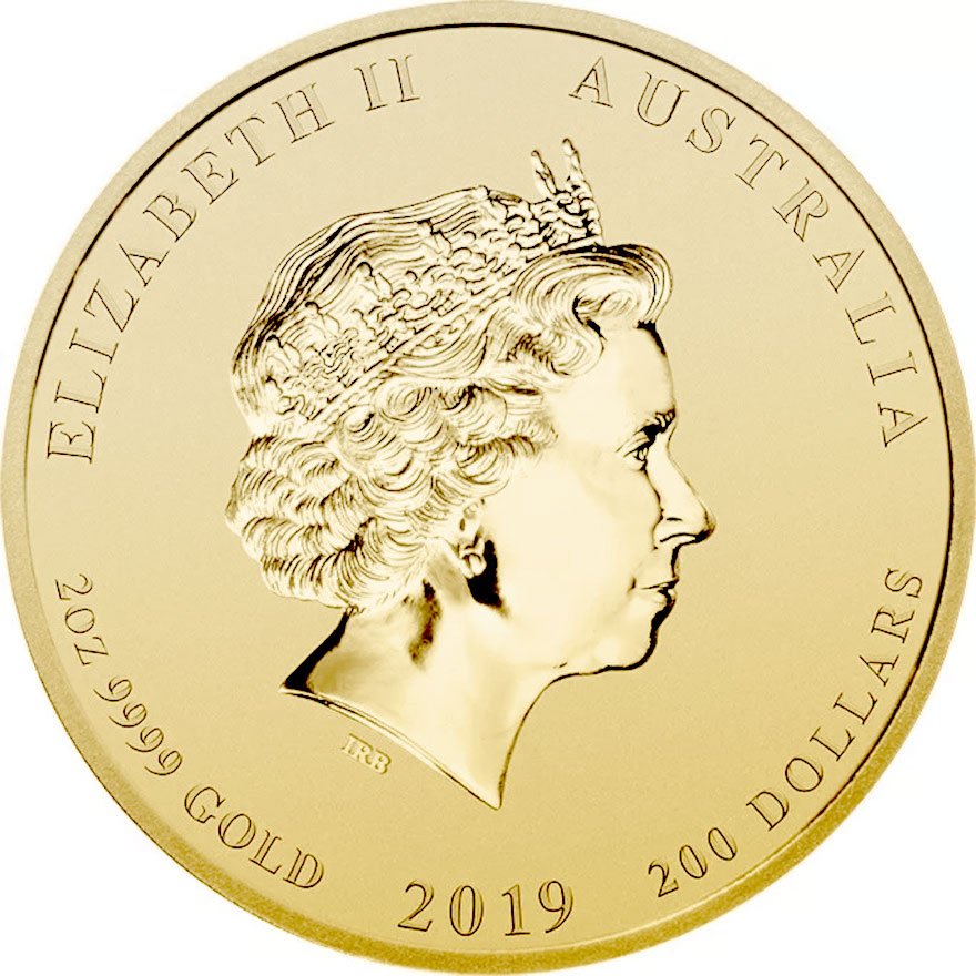 Back of the Gold Lunar l-ll 2 oz 