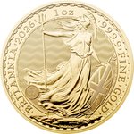 Front of the Gold Britannia 1 oz - 2026