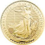 Front of the Gold Britannia 1/4 oz - 2026