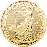 Front of the Gold Britannia 1/2 oz - 2026