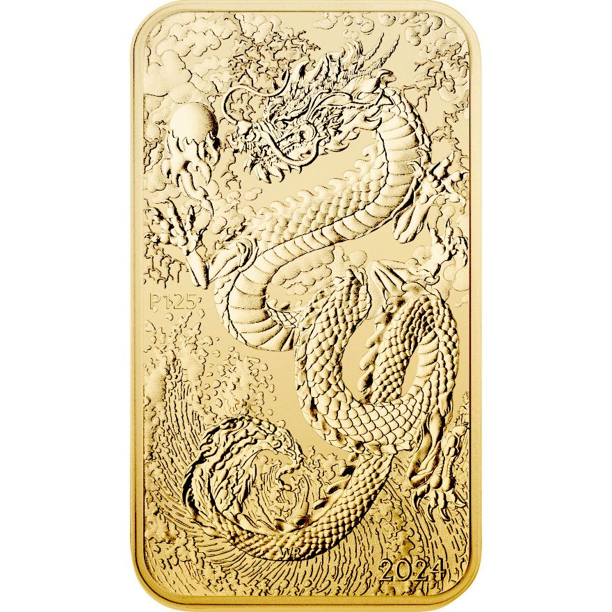 View 1: Gold Dragon Rectangle 1 oz - 2024