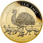 Front of the Gold Emu 1 oz - 2025