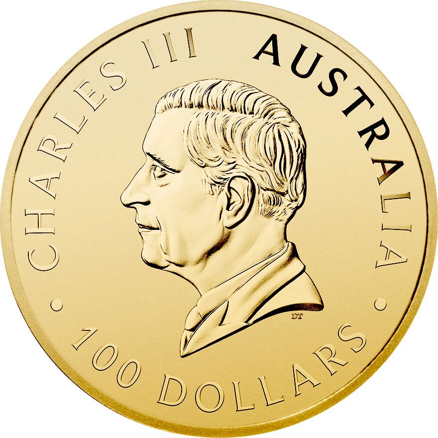 Back of the Gold Emu 1 oz - 2025