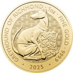 Front of the Greyhound of Richmond 1 oz - Royal Tudor Beasts 2025